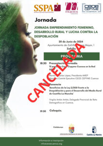 AMEP aplaza sin fecha la jornada de emprendimiento en Zafrilla prevista para el próximo jueves 