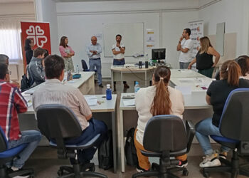 Inaugurada la formación dual de Cáritas Cuenca, de limpieza de superficies y mobiliario en edificios y locales, impartida por Amiab