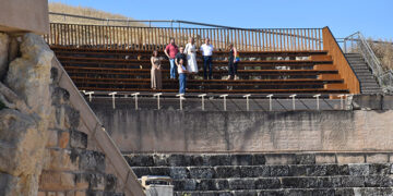 La Diputación de Cuenca invierte 280.000 euros en el graderío del anfiteatro de Segóbriga y la recreación del pórtico del foro