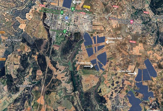 Los vecinos de Yebes y Valdeluz se rebelan contra la implantación de macro-plantas fotovoltaicas en su municipio y en el entorno cercano