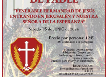 Todo preparado para el I Torneo solidario de Pádel de la V. H. de Jesús entrando en Jerusalén y Ntra Sra. de la Esperanza