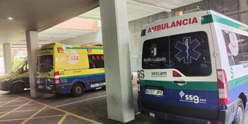 Trasladado al Hospital de Guadalajara un trabajador de 23 años tras ser atropellado por un camión en Cabanillas