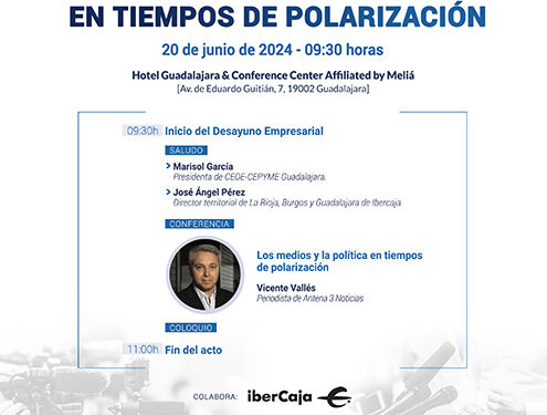 Vicente Vallés protagonista en un nuevo desayuno empresarial de CEOE-Cepyme Guadalajara