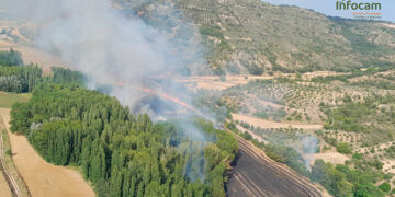 Controlado un incendio agrícola en Tomellosa