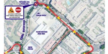 Corte de un carril de circulación en la calle Bolarque, del 15 al 17 de julio