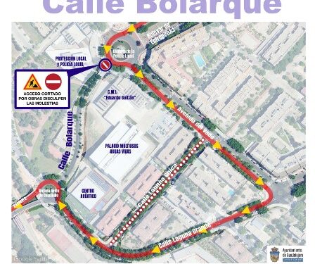Corte de un carril de circulación en la calle Bolarque, del 15 al 17 de julio