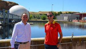 Daniel Molina visita la depuradora de Guadalajara a un mes de los Juegos Paralímpicos