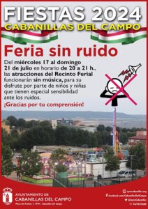 De miércoles 17 a domingo 21 de julio, hora sin ruido en el ferial en las Fiestas de Cabanillas