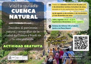 El Ayuntamiento pone en marcha un total de 24 rutas guiadas bajo el nombre ‘Cuenca Natural’ que arrancan este sábado 20 de julio