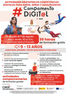 El Centro Joven del Ayuntamiento acoge un Campamento Digital para formar a menores de entre 9 y 13 años en competencias digitales