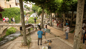 El XXI Concurso de Pintura Rápida de Trillo reúne a más de medio centenar de artistas en torno al río Tajo