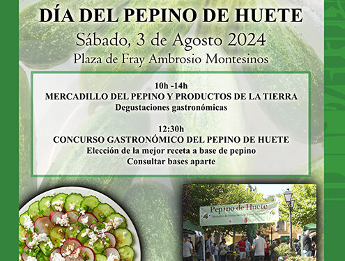 Huete celebrará el Día del Pepino el próximo sábado 3 de agosto 1 Huete celebrará el Día del Pepino el próximo sábado 3 de agosto