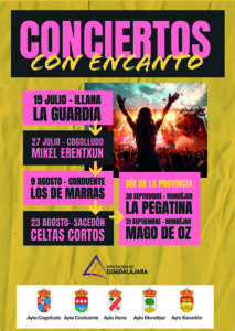 La Diputación de Guadalajara trae seis grandes “Conciertos con Encanto” gratuitos a pueblos de la provincia este verano