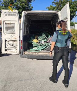 La Guardia Civil de Guadalajara detiene a dos rumanos por robo de cobre en Soria y resistencia a agentes de la autoridad