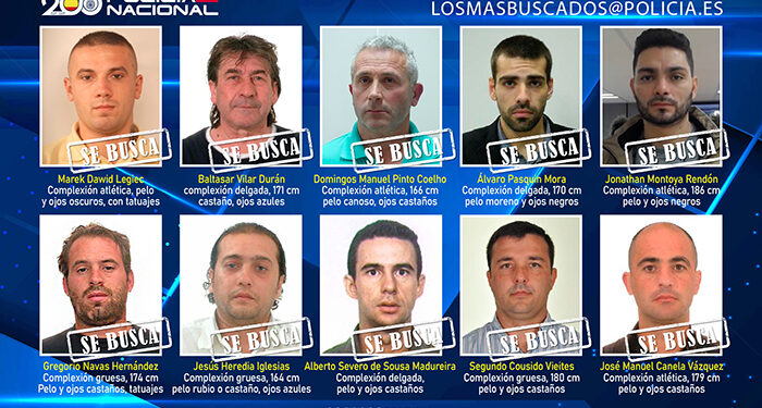 La Policía Nacional busca a diez fugitivos que podrían encontrarse en España 1 La Policía Nacional busca a diez fugitivos que podrían encontrarse en España