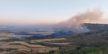 Registrado un incendio en terrenos agrícolas en Taracena
