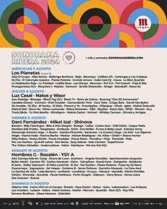 Ya se conoce el cartel por días de Sonorama 2024
