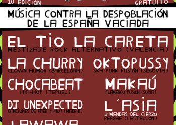 Este sábado el 10º Boina Fest multiplicará por 25 los habitantes de Arenillas con su música contra la despoblación