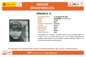 Se busca a Ariadna, desaparecida en Guadalajara el pasado día 13 de agosto 2 GVQlmQvWsAAygHy