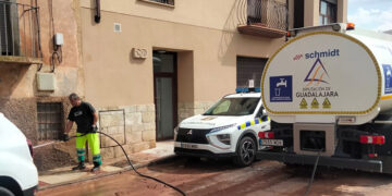 La Diputación de Guadalajara tiene movilizados desde el viernes todos sus recursos para paliar los efectos de la DANA