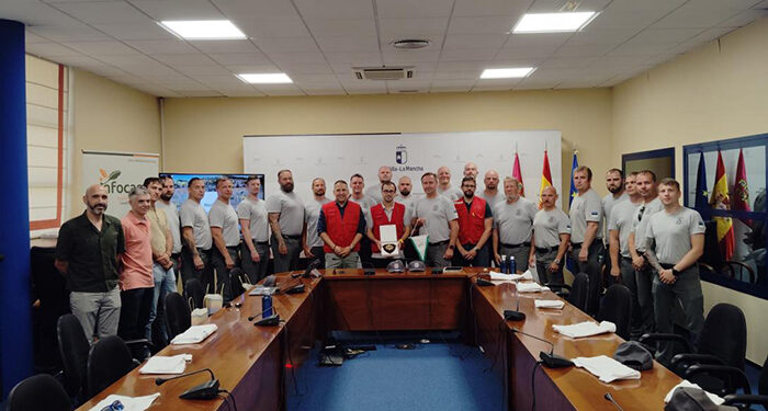La Junta celebra el éxito de la misión y colaboración de los bomberos estonios junto a INFOCAM en Castilla-La Mancha