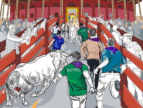 La ilustradora alcarreña Maria Luisa Carrillo Rojo gana el primer concurso de carteles del Encierro de Guadalajara