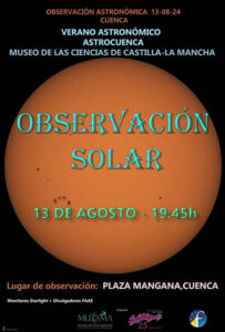 Observación solar en la Plaza de Mangana en Cuenca