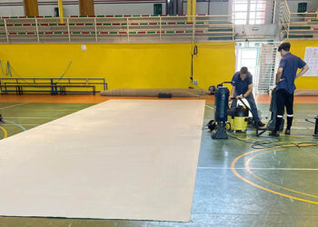 Trabajos de mantenimiento y puesta a punto en el Polideportivo San Blas de Cabanillas de cara a la nueva temporada 24-25