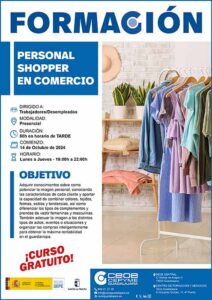 Abierto el plazo de inscripción para el curso gratuito de personal shopper en comercio de CEOE-Cepyme Guadalajara