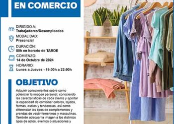 Abierto el plazo de inscripción para el curso gratuito de personal shopper en comercio de CEOE-Cepyme Guadalajara