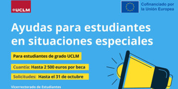 Abierto el plazo de solicitud de ayudas para estudiantes en situaciones especiales matriculados/as en grado en la UCLM