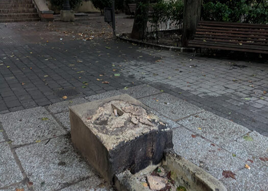 Arracan una de las fuentes de los ángeles del parque de San Julián de Cuenca 1 Arracan una de las fuentes de los angeles del parque de San Julian de Cuenca 1