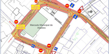 Cambios provisionales en la circulación por las obras en la plaza de la Antigua, entre las calles Alvarfáñez de Minaya y Manuel Medrano