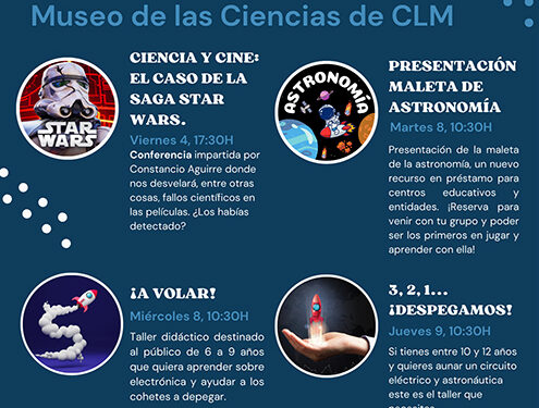 El Museo de las Ciencias de Castilla-La Mancha se suma a la Semana Mundial del Espacio del 4 al 10 de octubre 1 El Museo de las Ciencias de Castilla-La Mancha se suma a la Semana Mundial del Espacio del 4 al 10 de octubre