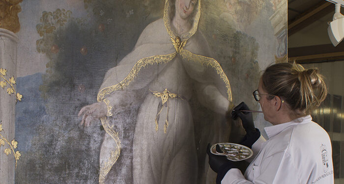 La Diputación de Cuenca restaura el cuadro de la Virgen de la Misericordia de la Colegiata de San Bartolomé en Belmonte