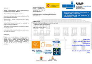 La UIMP Cuenca acoge el XXV Aniversario de las Jornadas Nutrición “Tendencias innovadoras y reflexiones en Alimentación y Nutrición”