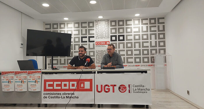 UGT y CCOO Guadalajara llaman a los trabajadores y trabajadoras de la provincia a concentrarse para pedir la reducción de la jornada laboral 1 UGT y CCOO Guadalajara llaman a los trabajadores y trabajadoras de la provincia a concentrarse para pedir la reducción de la jornada laboral