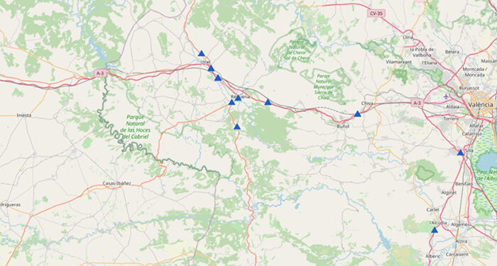Afectaciones al tráfico en las autovías A-7 y A-3 y en las carreteras N-3, N-322 y N-330 en Valencia y Cuenca por las fuertes lluvias de las últimas horas 1 Afectaciones al tráfico en las autovías A-7 y A-3 y en las carreteras N-3, N-322 y N-330 en Valencia y Cuenca por las fuertes lluvias de las últimas horas