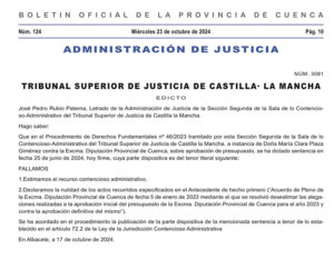 El BOP publica la nulidad de los presupuestos de la Diputación del año 2023 y el PP exige a Chana “que no vuelva a repetirse este abuso de poder”