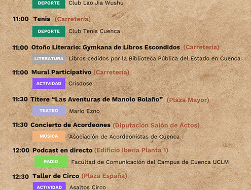 El Festival de Otoño en Cuenca afronta su cuarto y último fin de semana “terrorífico” con muchas actividades variadas 1 El Festival de Otoño en Cuenca afronta su cuarto y último fin de semana “terrorífico” con muchas actividades variadas