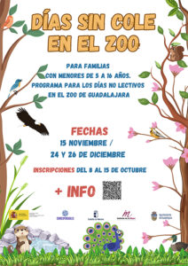 Hasta el próximo 15 de octubre se puede solicitar plaza en los “Días sin Cole” en la granja y en el zoo de Guadalajara para esta Navidad