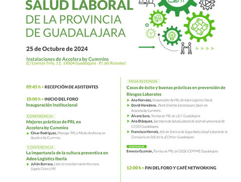Impulsa Guadalajara organiza el I Foro de Seguridad y Salud Laboral 1 Impulsa Guadalajara organiza el I Foro de Seguridad y Salud Laboral