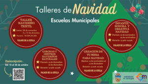 Las Escuelas Municipales del Ayuntamiento de Guadalajara ofrecen talleres para preparar la Navidad de una forma especial