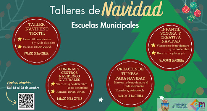 Las Escuelas Municipales del Ayuntamiento de Guadalajara ofrecen talleres para preparar la Navidad de una forma especial 1 Las Escuelas Municipales del Ayuntamiento de Guadalajara ofrecen talleres para preparar la Navidad de una forma especial