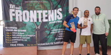 Rubén Espada y Jaime Carrasco se llevan el último torneo de la temporada de frontenis en Sotos