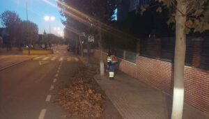 Comienza la temporada de refuerzo en el Servicio de Limpieza de Cabanillas, para la recogida de hojas