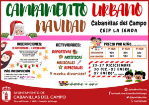 El Ayuntamiento de Cabanillas organiza un nuevo Campamento Urbano de Navidad, de 23 de diciembre a 7 de enero