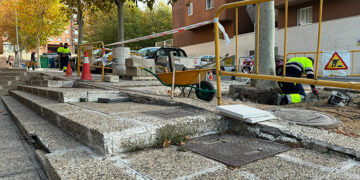 El Ayuntamiento de Cuenca continúa con el Plan de Mantenimiento Urbano con el arreglo del acerado de Miguel de Unamuno
