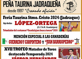 La Peña Taurina Jadraqueña celebra este domingo 24 su XXVI edición de garlardones