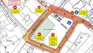 Nuevas afecciones de tráfico en el entorno de las obras de la calle Virgen de la Antigua